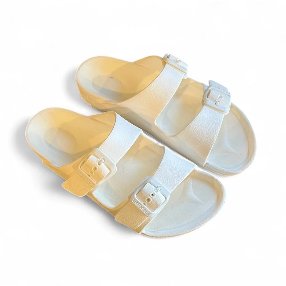 Birkenstock White Arizona EVA Sandals Big Kids US Size 1-1.5 EU Size 32